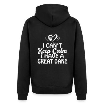 Great Dane Gifts - Unisex Premium Bio Zip Hoodie - Schwarz - Hinten - Nico (187cm)