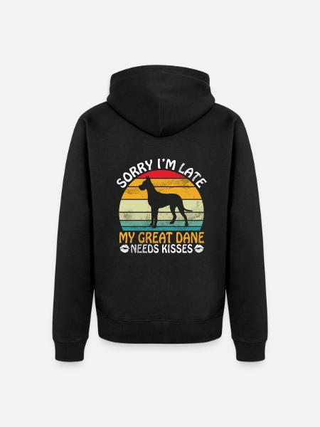 Great Dane Gifts - Unisex Premium Organic Zip Hoodie - black
