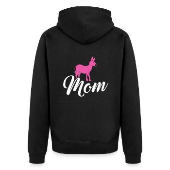 Cadeaux d’amoureux de l’âne - Veste à capuche bio Premium Unisexe - noir - Dos - Nico (187cm)