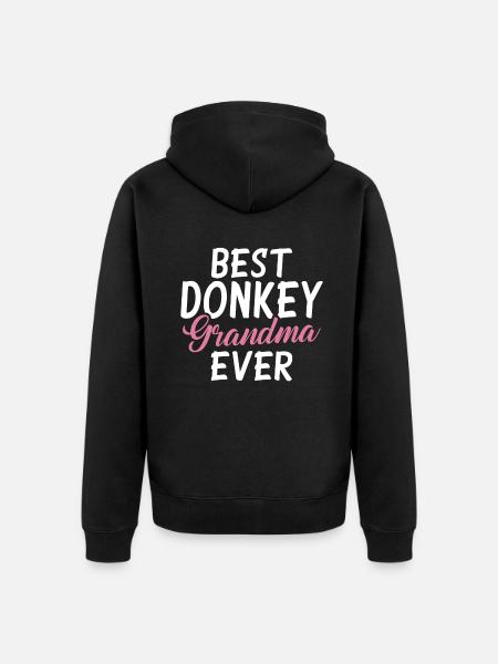 Donkey Lover Gifts - Unisex Premium Bio Zip Hoodie - Schwarz