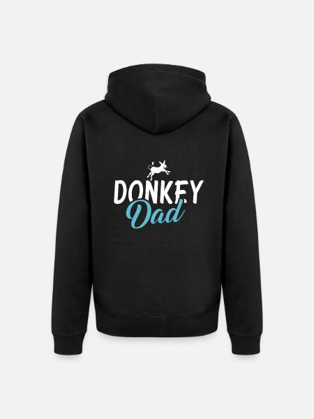 Donkey Lover Gifts - Unisex Premium Organic Zip Hoodie - black