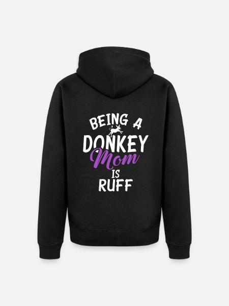 Donkey Lover Gifts - Unisex Premium Organic Zip Hoodie - black