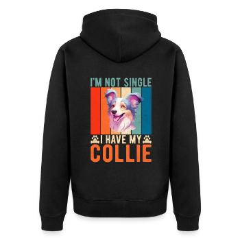 Cadeaux Collie - Veste à capuche bio Premium Unisexe - noir - Dos - Nico (187cm)
