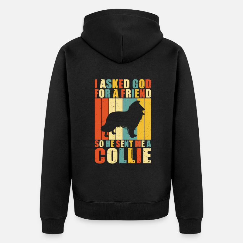 Cadeaux Collie - Veste à capuche bio Premium Unisexe - noir