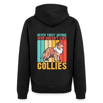 Cadeaux Collie - Veste à capuche bio Premium Unisexe - noir - Dos - Nico (187cm)
