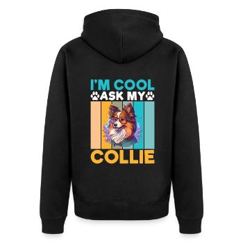 Cadeaux Collie - Veste à capuche bio Premium Unisexe - noir - Dos - Nico (187cm)