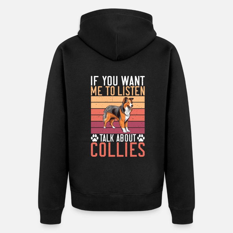 Cadeaux Collie - Veste à capuche bio Premium Unisexe - noir