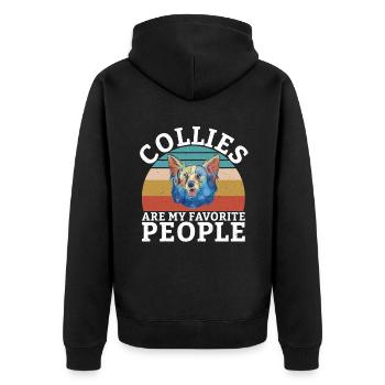 Cadeaux Collie - Veste à capuche bio Premium Unisexe - noir - Dos - Nico (187cm)