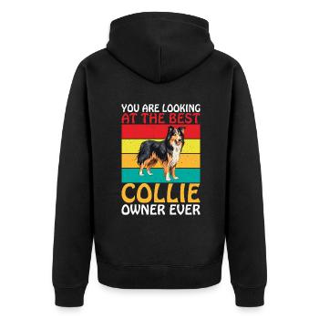 Cadeaux Collie - Veste à capuche bio Premium Unisexe - noir - Dos - Nico (187cm)