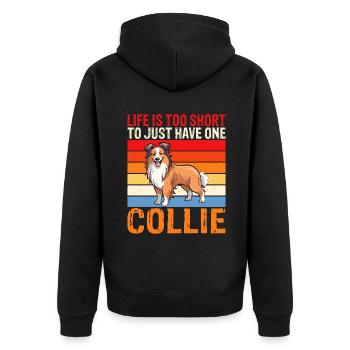 Cadeaux Collie - Veste à capuche bio Premium Unisexe - noir - Dos - Nico (187cm)