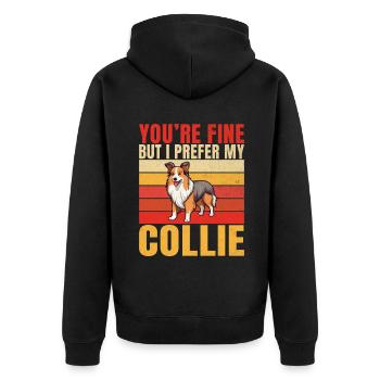 Cadeaux Collie - Veste à capuche bio Premium Unisexe - noir - Dos - Nico (187cm)