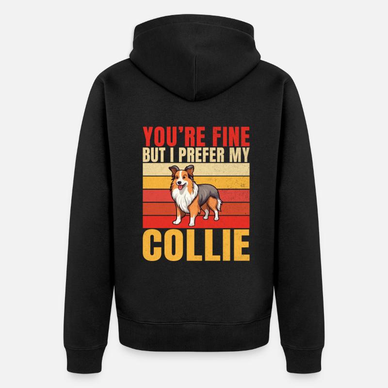Cadeaux Collie - Veste à capuche bio Premium Unisexe - noir