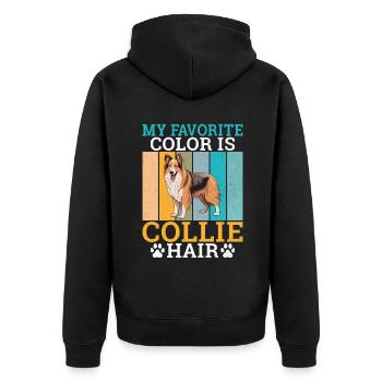 Cadeaux Collie - Veste à capuche bio Premium Unisexe - noir - Dos - Nico (187cm)