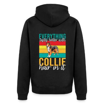 Cadeaux Collie - Veste à capuche bio Premium Unisexe - noir - Dos - Nico (187cm)