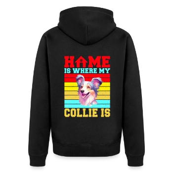 Cadeaux Collie - Veste à capuche bio Premium Unisexe - noir - Dos - Nico (187cm)