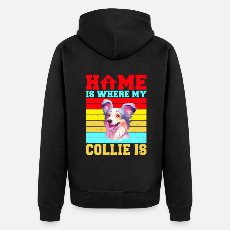 Cadeaux Collie - Veste à capuche bio Premium Unisexe - noir
