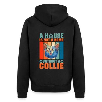 Cadeaux Collie - Veste à capuche bio Premium Unisexe - noir - Dos - Nico (187cm)