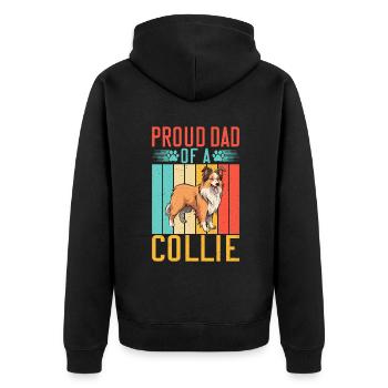 Cadeaux Collie - Veste à capuche bio Premium Unisexe - noir - Dos - Nico (187cm)