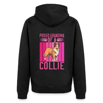 Cadeaux Collie - Veste à capuche bio Premium Unisexe - noir - Dos - Nico (187cm)
