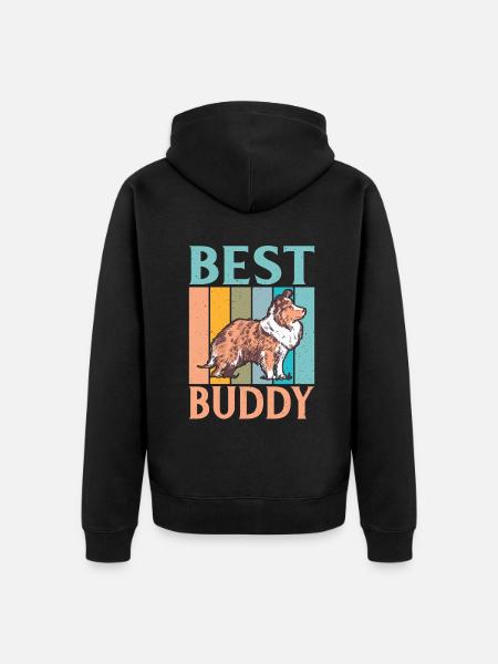 Cadeaux Collie - Veste à capuche bio Premium Unisexe - noir