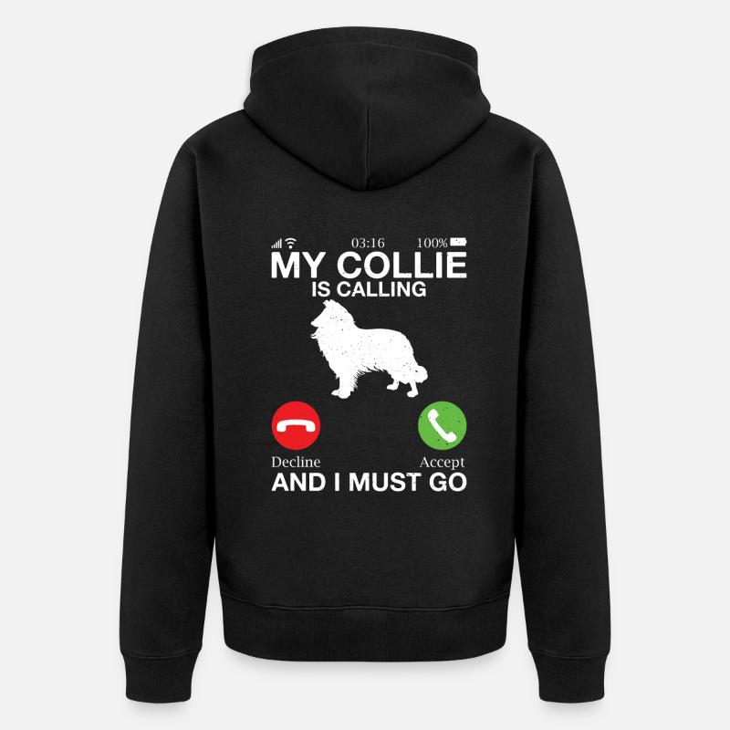 Cadeaux Collie - Veste à capuche bio Premium Unisexe - noir