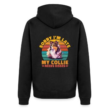 Cadeaux Collie - Veste à capuche bio Premium Unisexe - noir - Dos - Nico (187cm)