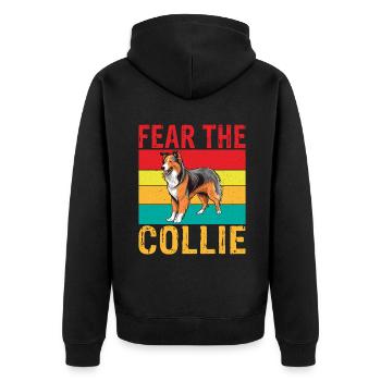 Cadeaux Collie - Veste à capuche bio Premium Unisexe - noir - Dos - Nico (187cm)