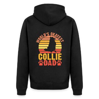 Cadeaux Collie - Veste à capuche bio Premium Unisexe - noir - Dos - Nico (187cm)