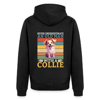 Cadeaux Collie - Veste à capuche bio Premium Unisexe - noir - Dos - Nico (187cm)