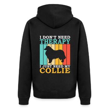 Cadeaux Collie - Veste à capuche bio Premium Unisexe - noir - Dos - Nico (187cm)