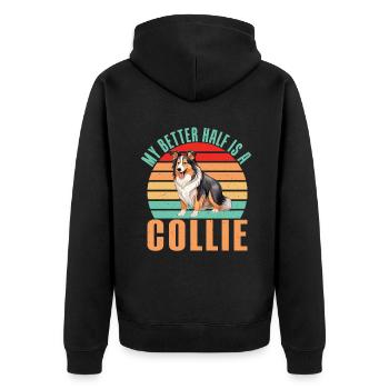 Cadeaux Collie - Veste à capuche bio Premium Unisexe - noir - Dos - Nico (187cm)