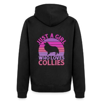 Cadeaux Collie - Veste à capuche bio Premium Unisexe - noir - Dos - Nico (187cm)