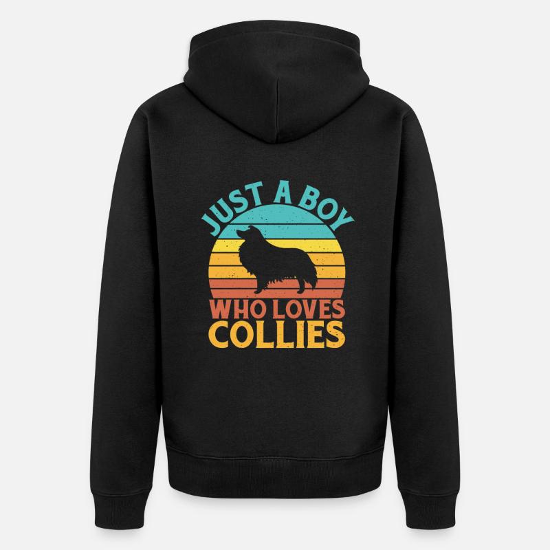 Cadeaux Collie - Veste à capuche bio Premium Unisexe - noir