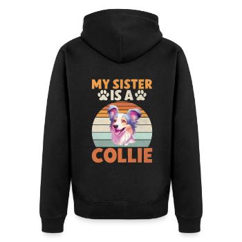 Cadeaux Collie - Veste à capuche bio Premium Unisexe - noir - Dos - Nico (187cm)