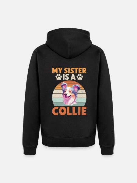 Cadeaux Collie - Veste à capuche bio Premium Unisexe - noir