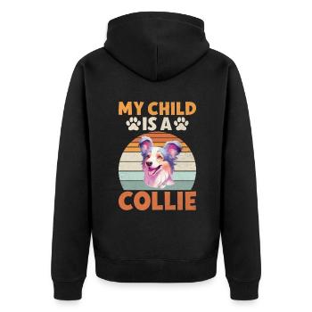 Cadeaux Collie - Veste à capuche bio Premium Unisexe - noir - Dos - Nico (187cm)