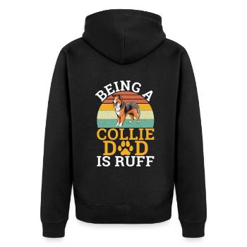Cadeaux Collie - Veste à capuche bio Premium Unisexe - noir - Dos - Nico (187cm)