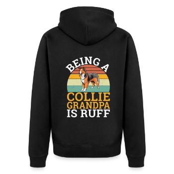Cadeaux Collie - Veste à capuche bio Premium Unisexe - noir - Dos - Nico (187cm)