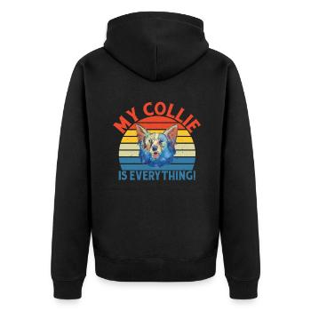 Cadeaux Collie - Veste à capuche bio Premium Unisexe - noir - Dos - Nico (187cm)