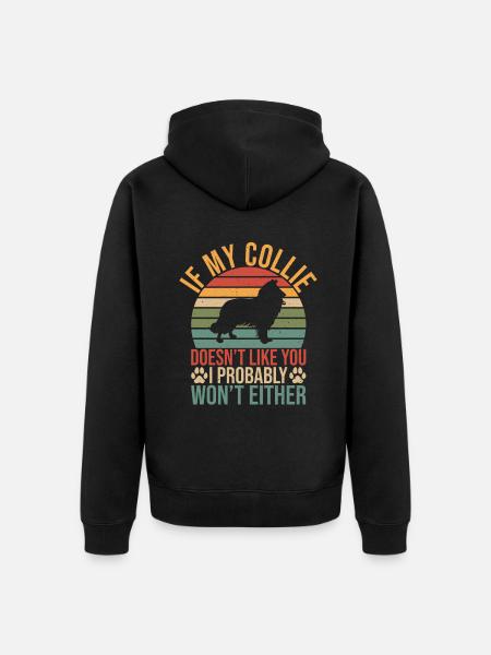 Cadeaux Collie - Veste à capuche bio Premium Unisexe - noir