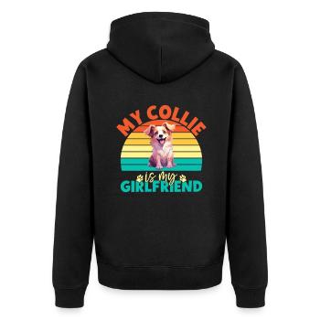 Cadeaux Collie - Veste à capuche bio Premium Unisexe - noir - Dos - Nico (187cm)