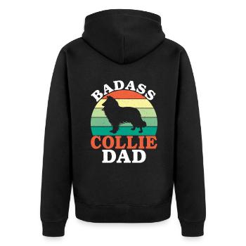 Cadeaux Collie - Veste à capuche bio Premium Unisexe - noir - Dos - Nico (187cm)