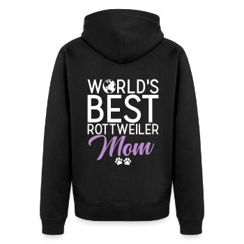 Cadeaux Rottweiler - Veste à capuche bio Premium Unisexe - noir - Dos - Nico (187cm)