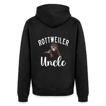 Rottweiler Gifts - Unisex Premium Bio Zip Hoodie - Schwarz - Hinten - Nico (187cm)