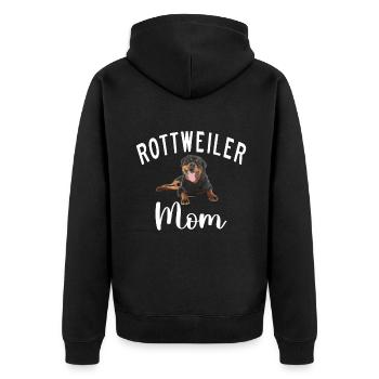 Rottweiler Gifts - Unisex Premium Bio Zip Hoodie - Schwarz - Hinten - Nico (187cm)