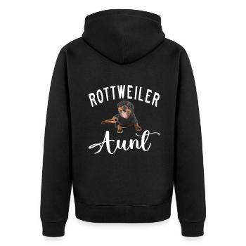 Rottweiler Gifts - Unisex Premium Bio Zip Hoodie - Schwarz - Hinten - Nico (187cm)