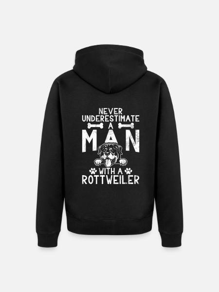 Rottweiler Gifts - Unisex Premium Organic Zip Hoodie - black