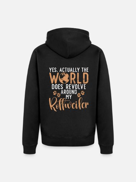 Rottweiler Gifts - Unisex Premium Organic Zip Hoodie - black