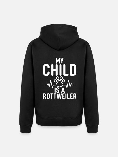 Rottweiler Gifts - Unisex Premium Organic Zip Hoodie - black