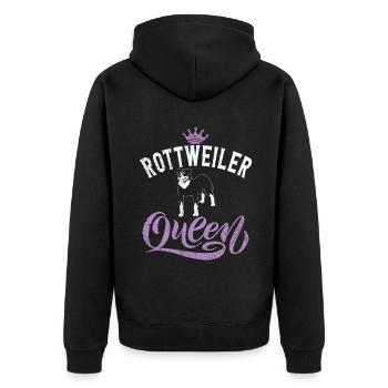 Rottweiler Gifts - Unisex Premium Bio Zip Hoodie - Schwarz - Hinten - Nico (187cm)
